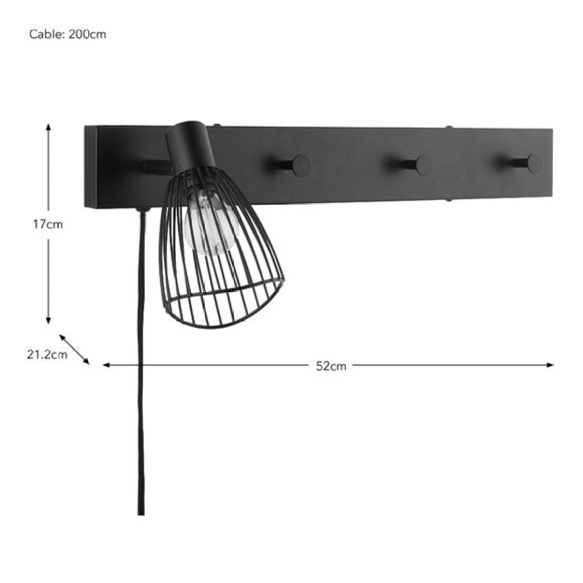 Jaula Industrial Wall Light & Clothes Hanger – image 6