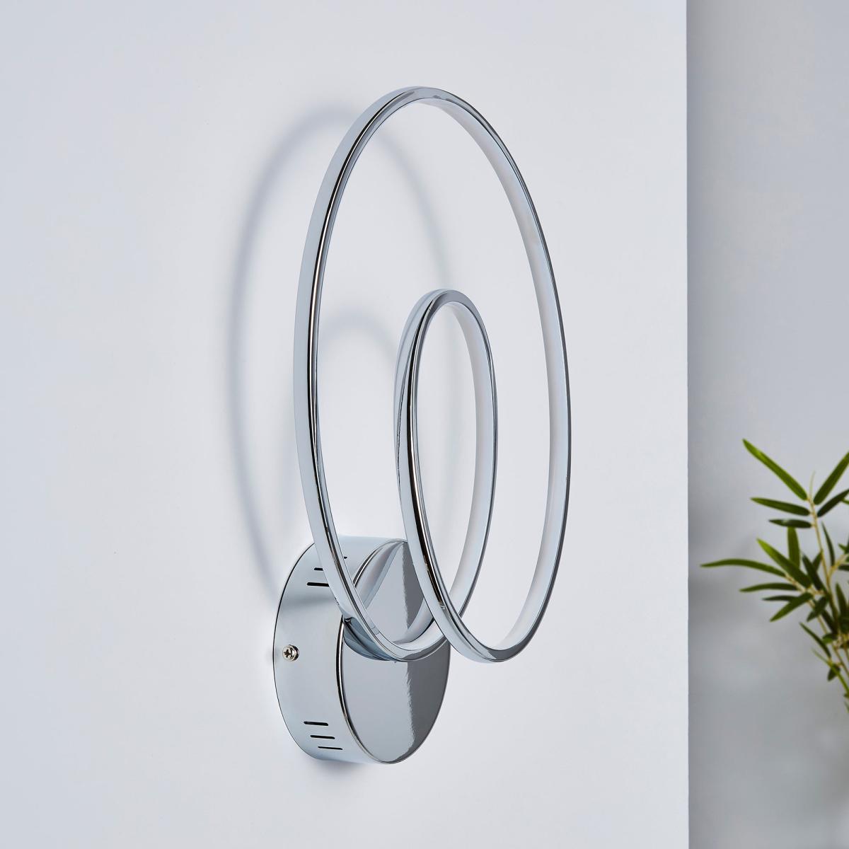 Menton Integrated LED Swirl Chrome Wall Light Chrome – image 2