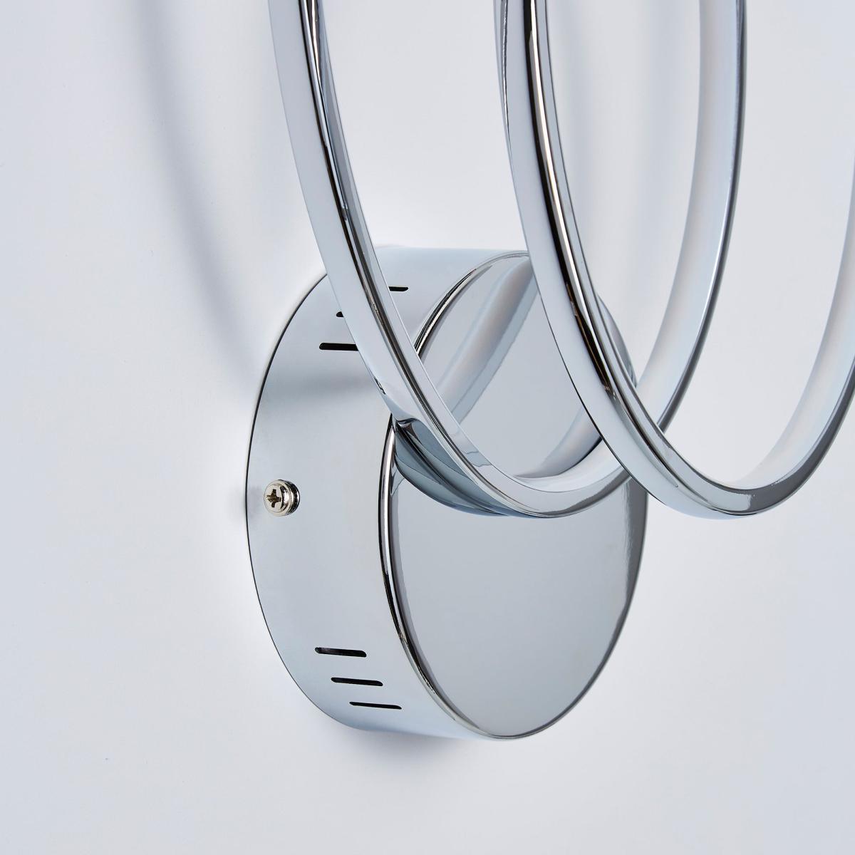 Menton Integrated LED Swirl Chrome Wall Light Chrome – image 4