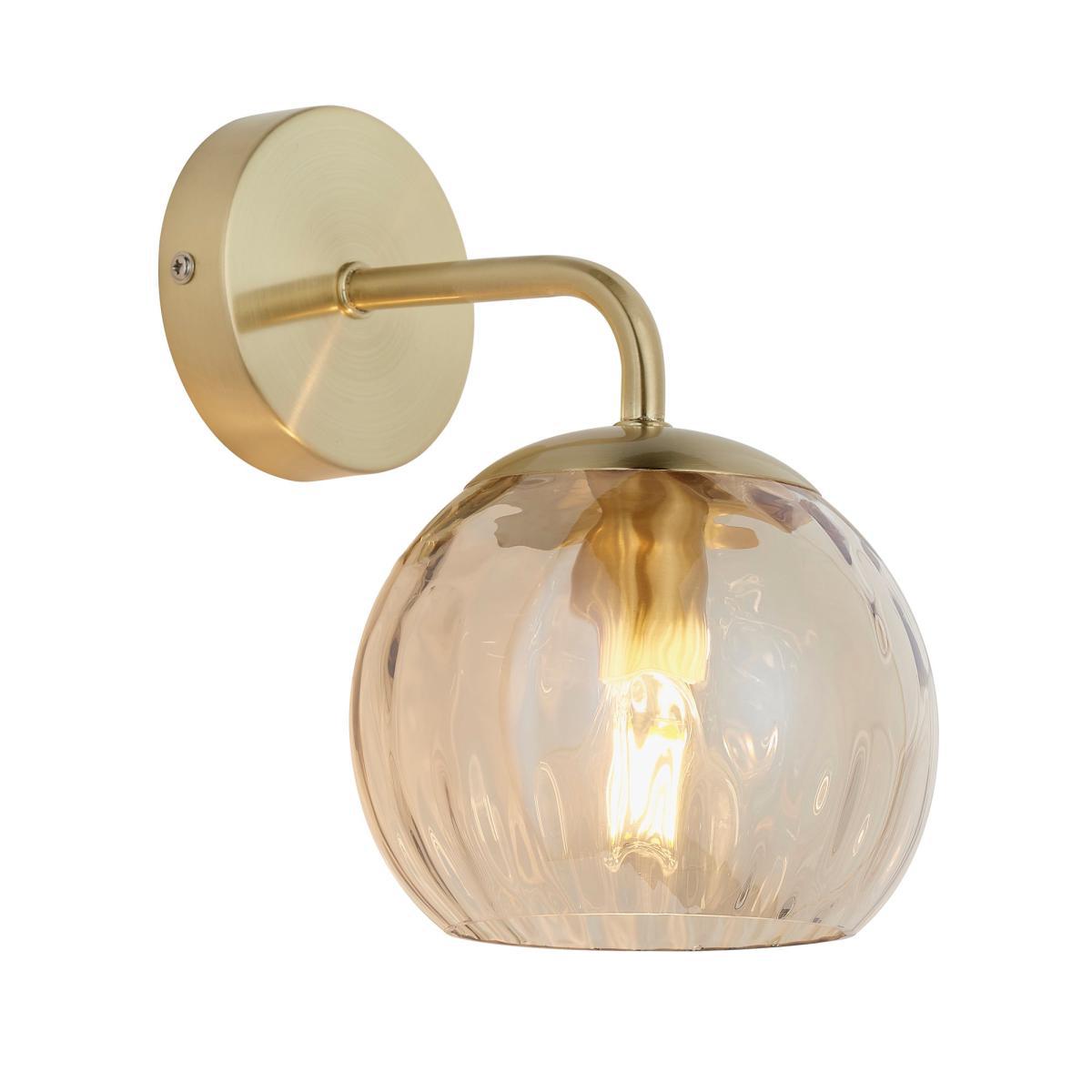 Vogue Arkoma Glass Wall Light Brass – image 6