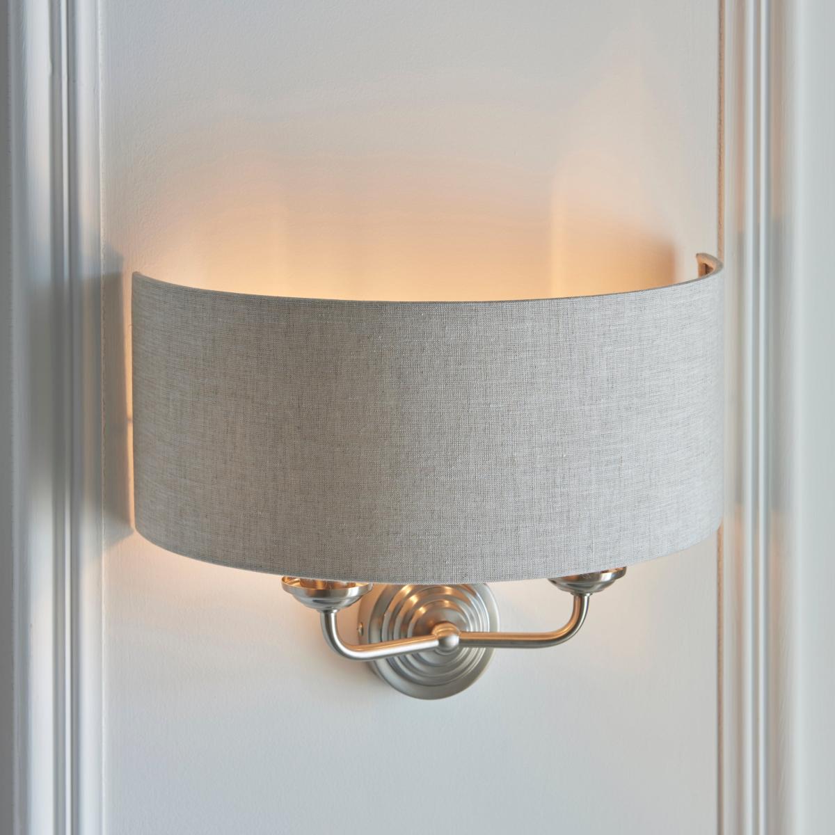 Return - Vogue Sandringham 2 Light Wall Light, Brushed Chrome – image 5