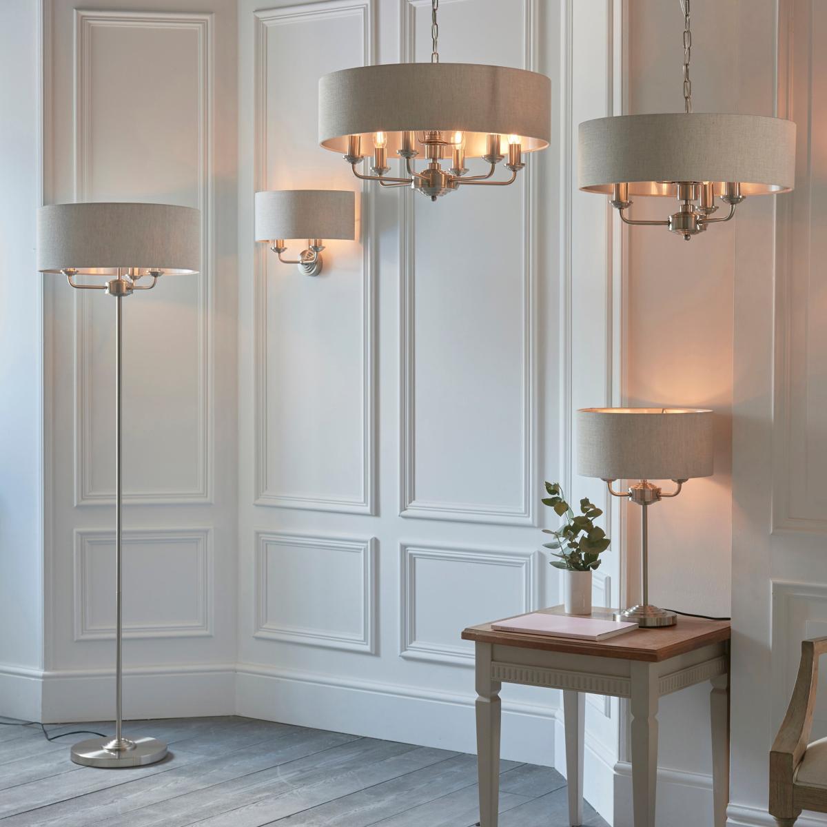 Return - Vogue Sandringham 2 Light Wall Light, Brushed Chrome – image 7
