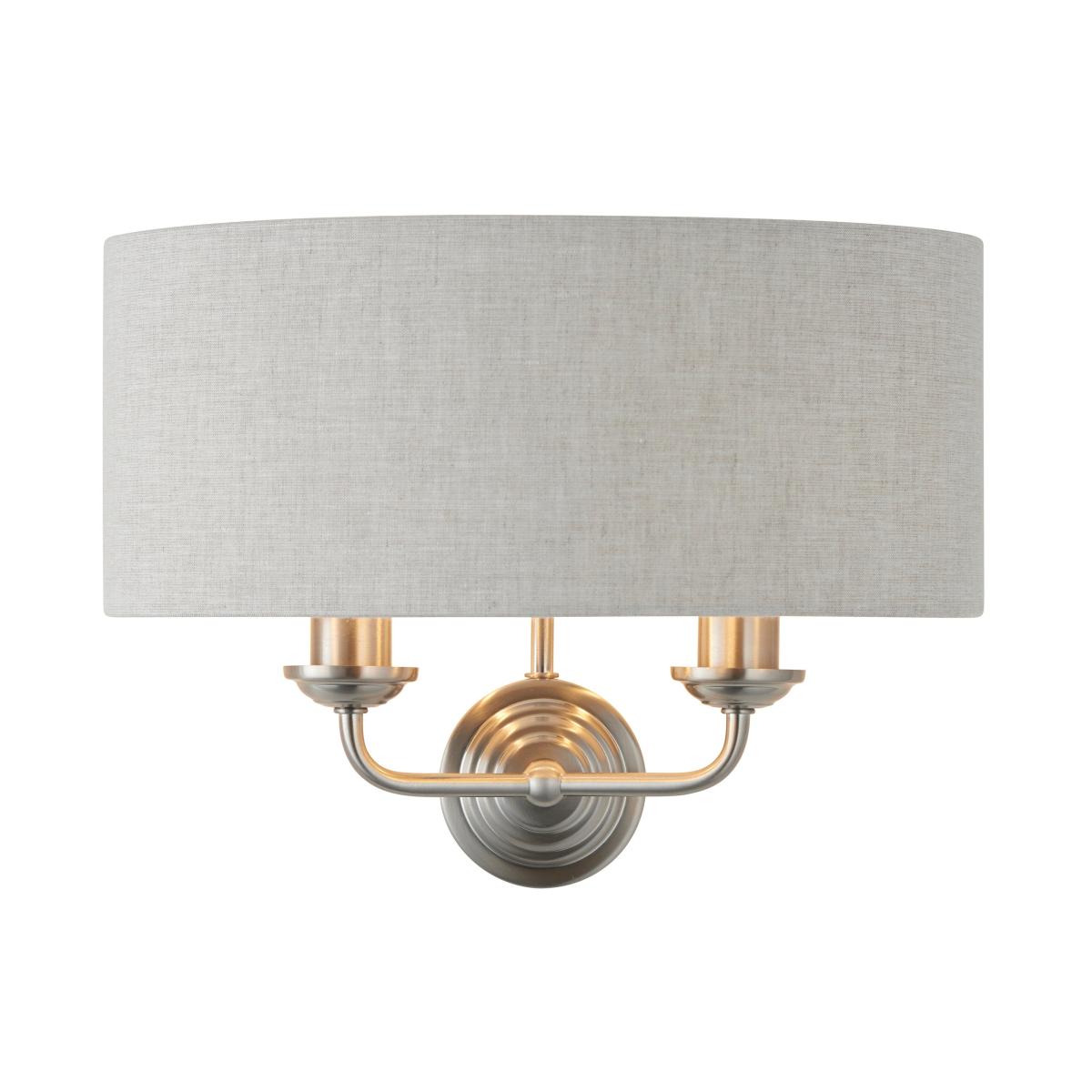 Return - Vogue Sandringham 2 Light Wall Light, Brushed Chrome – image 8