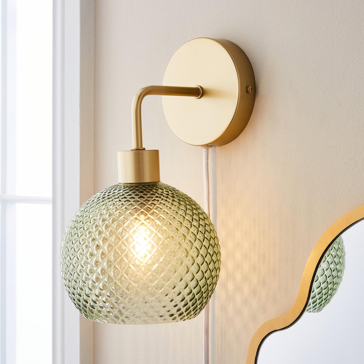 Elodie Plug In Wall Light Green – image 1