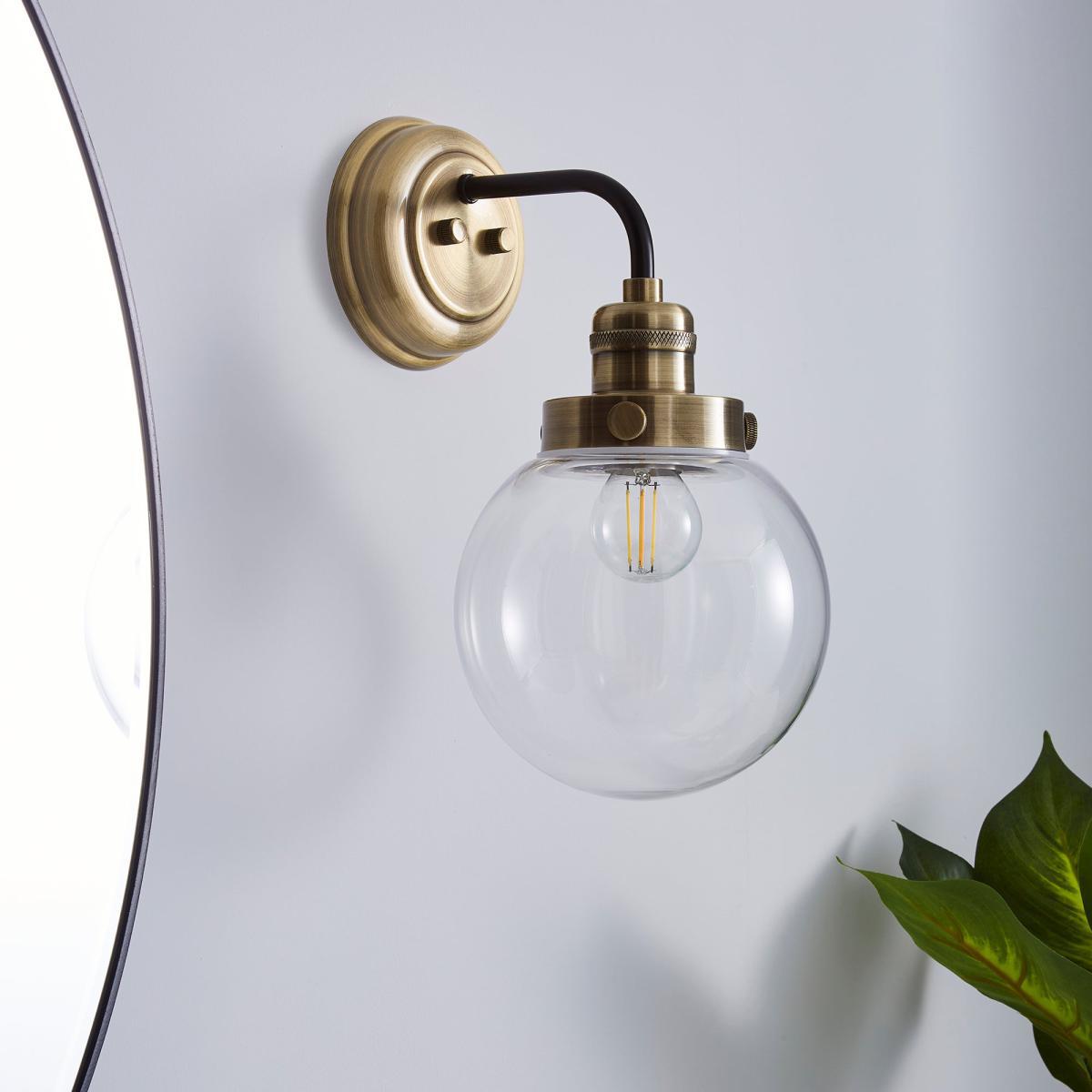 Broden Bathroom Wall Light Ant Brass Antique Brass – image 2