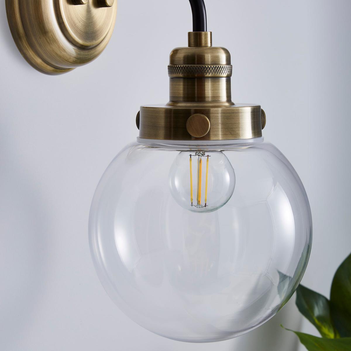 Broden Bathroom Wall Light Ant Brass Antique Brass – image 3