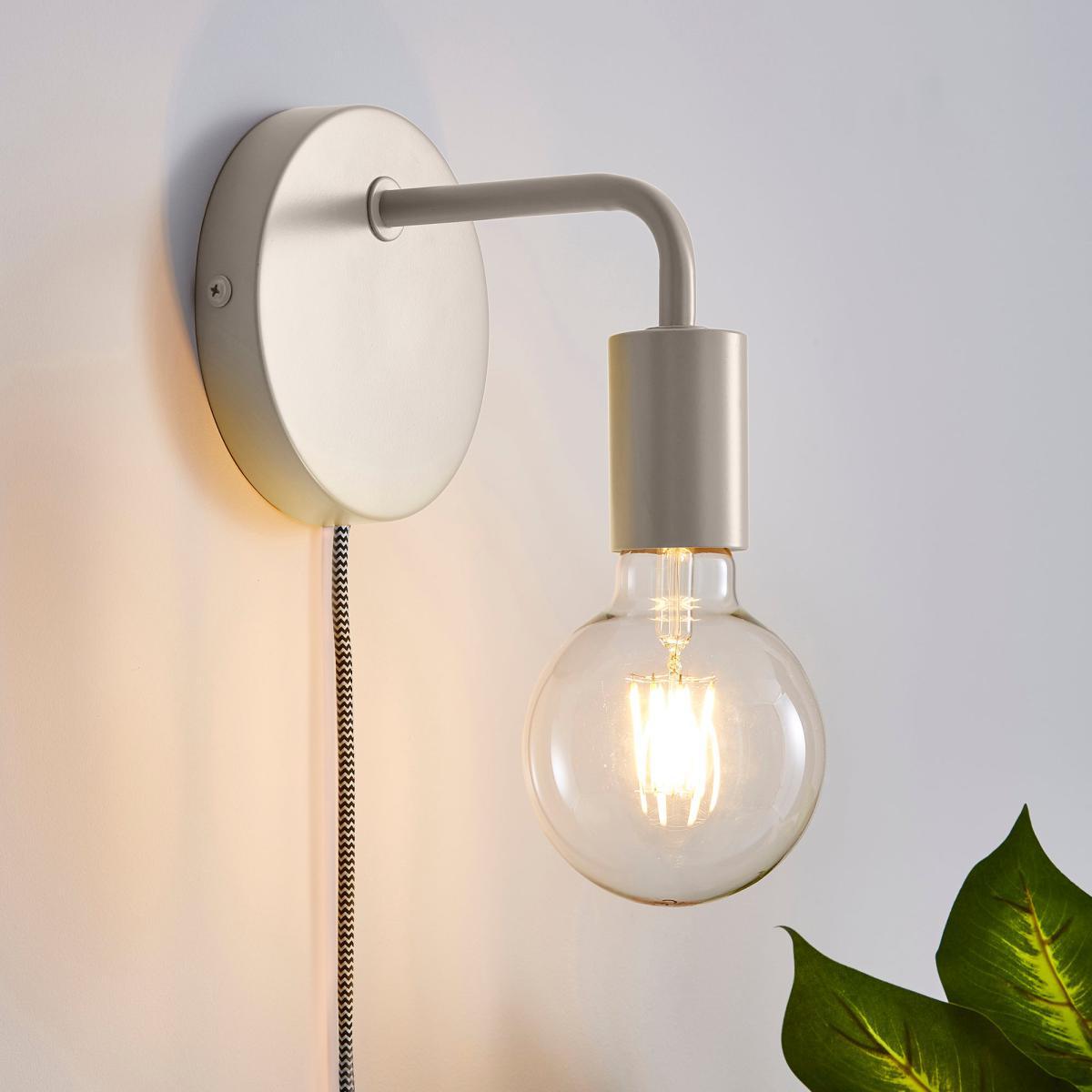 Elements Koppla Plug-In Wall Light Herringbone Natural – image 1
