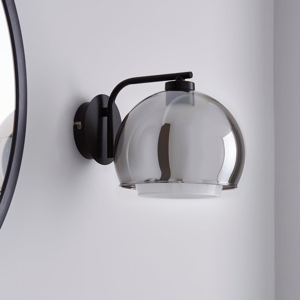 Elements Ramona Glass Wall Light Chrome – image 2
