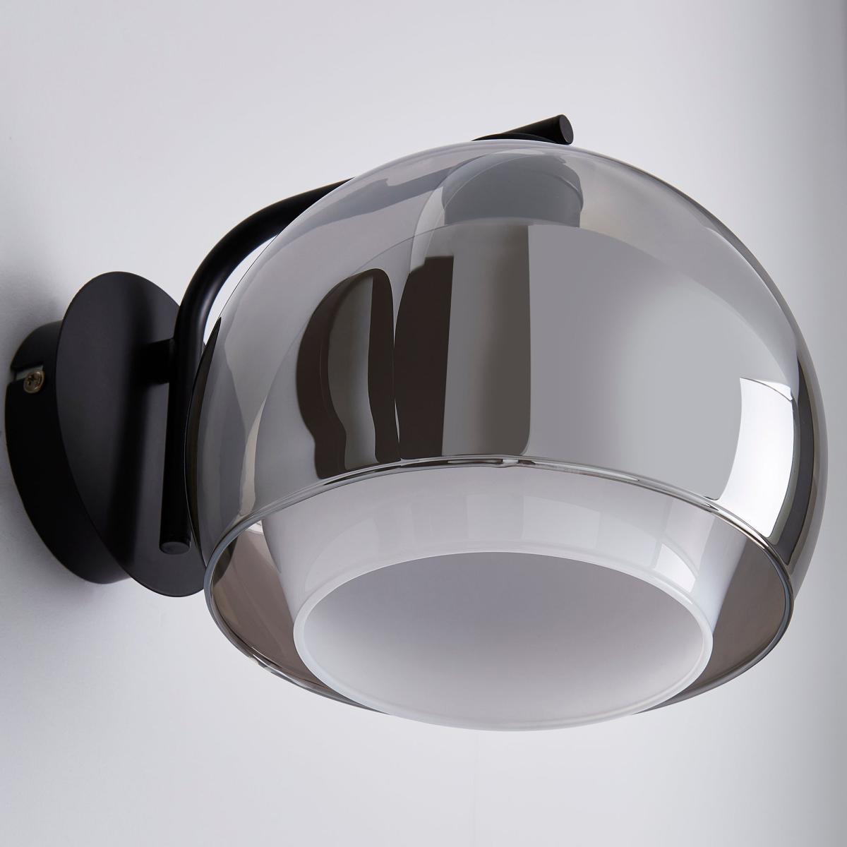 Elements Ramona Glass Wall Light Chrome – image 3