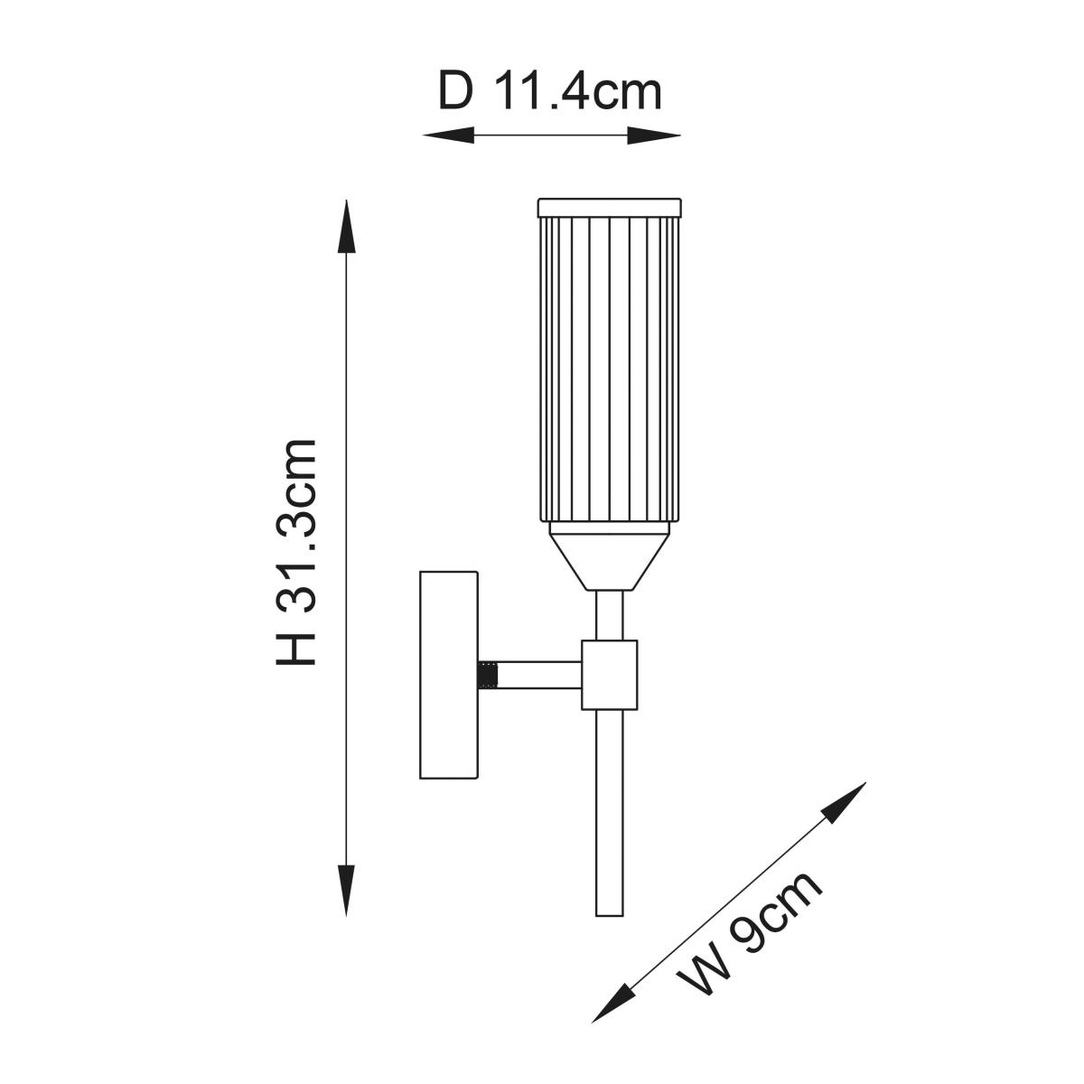 Return - Vogue Bailey Ribbed Wall Light – image 5