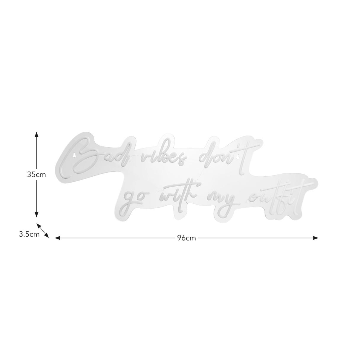 Bad Vibes Neon Sign Clear – image 3