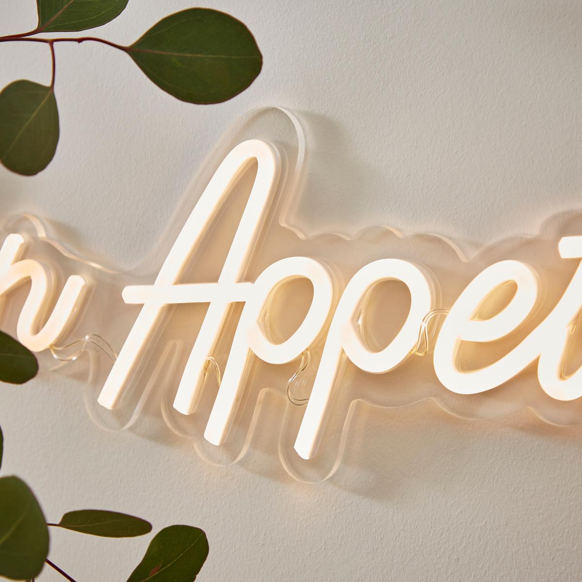 Bon Appetit Neon Sign Clear – image 2