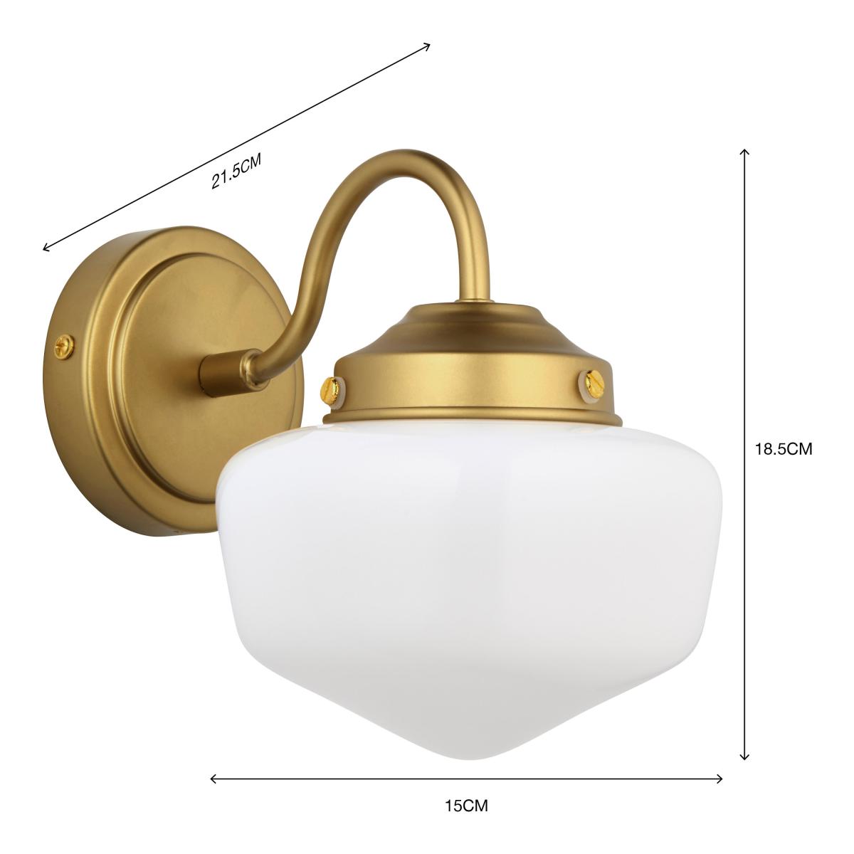 Mondez Bathroom Wall Light Satin Gold – image 6