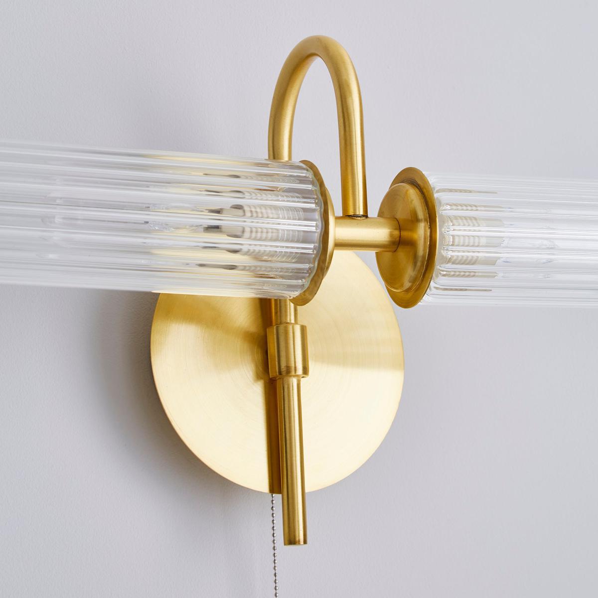 Dorma Henstone Bathroom 2 Light Wall Light Gold – image 3