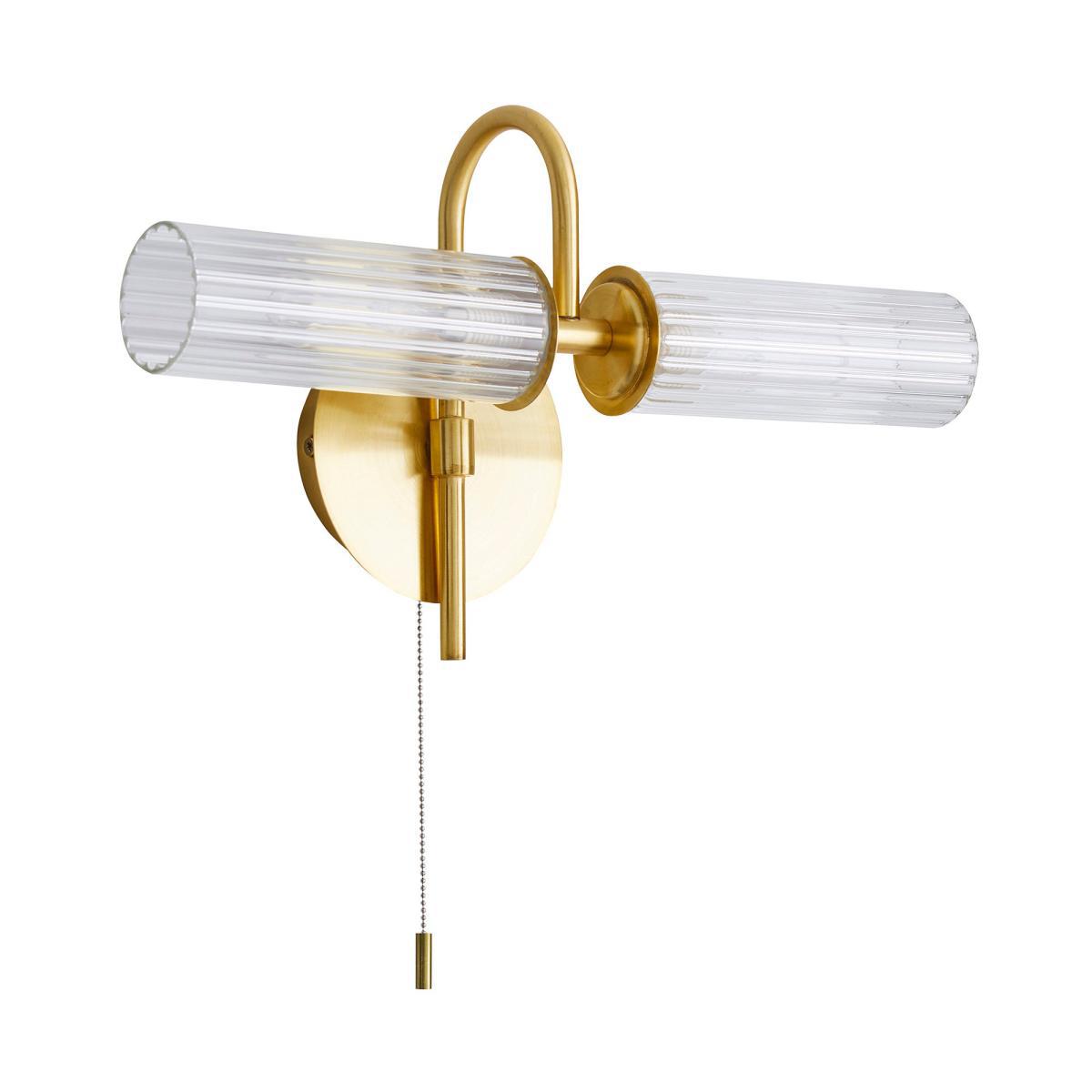 Dorma Henstone Bathroom 2 Light Wall Light Gold – image 5
