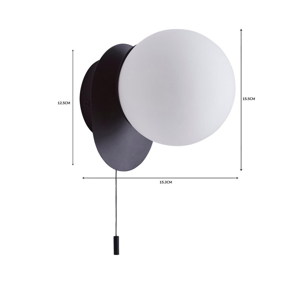 Tela Bathroom Wall Light Black Black – image 6