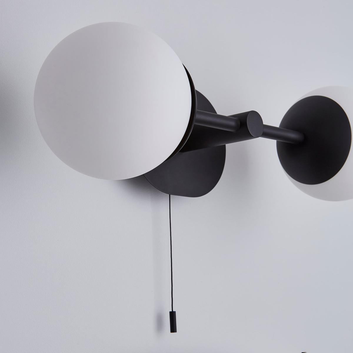 Tela Bathroom 2 Light Wall Light Black Black – image 3