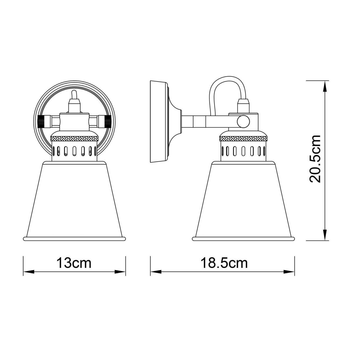 Vogue Cape Wall Light Brass – image 6