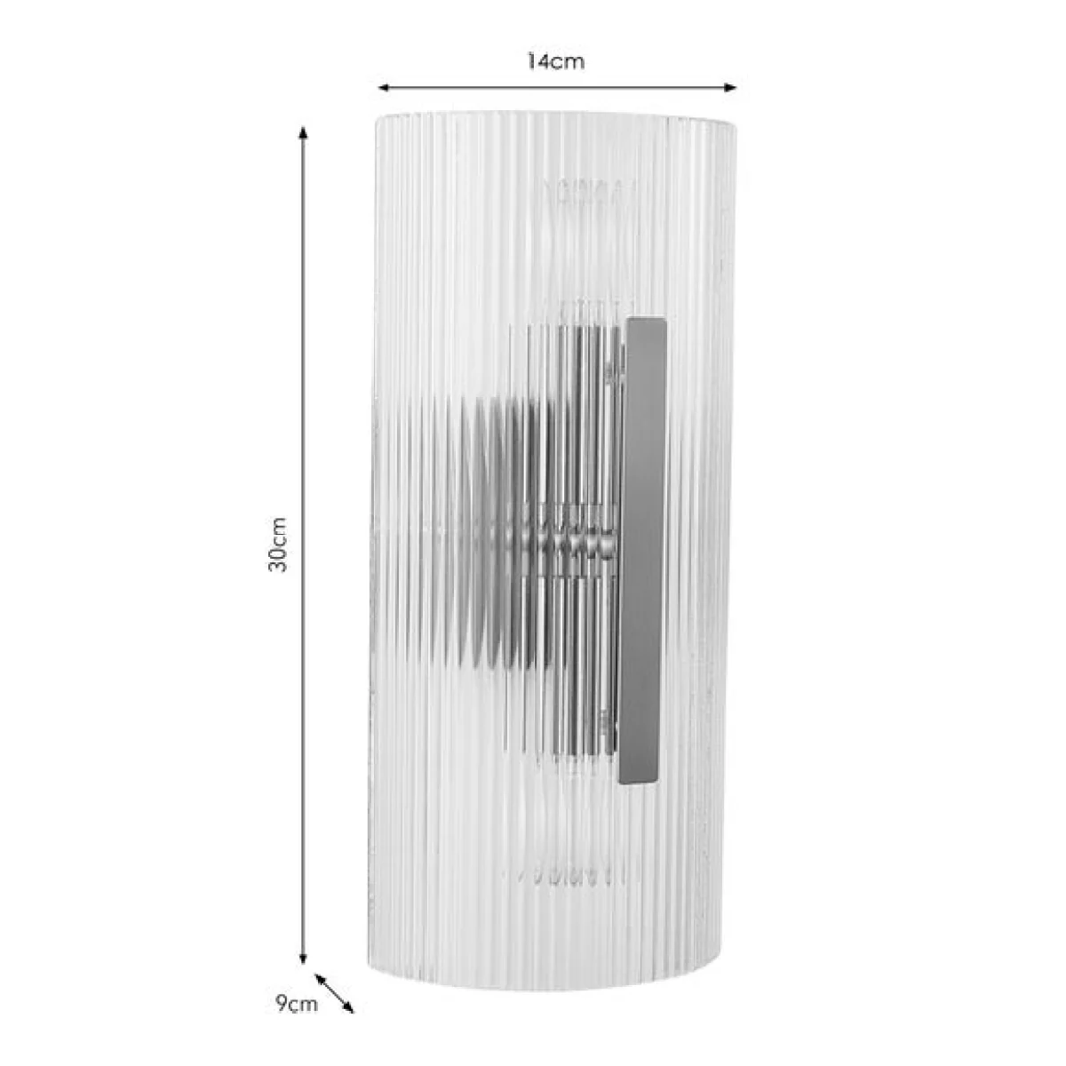 Veneto Ribbed 2 Light Wall Light – image 6