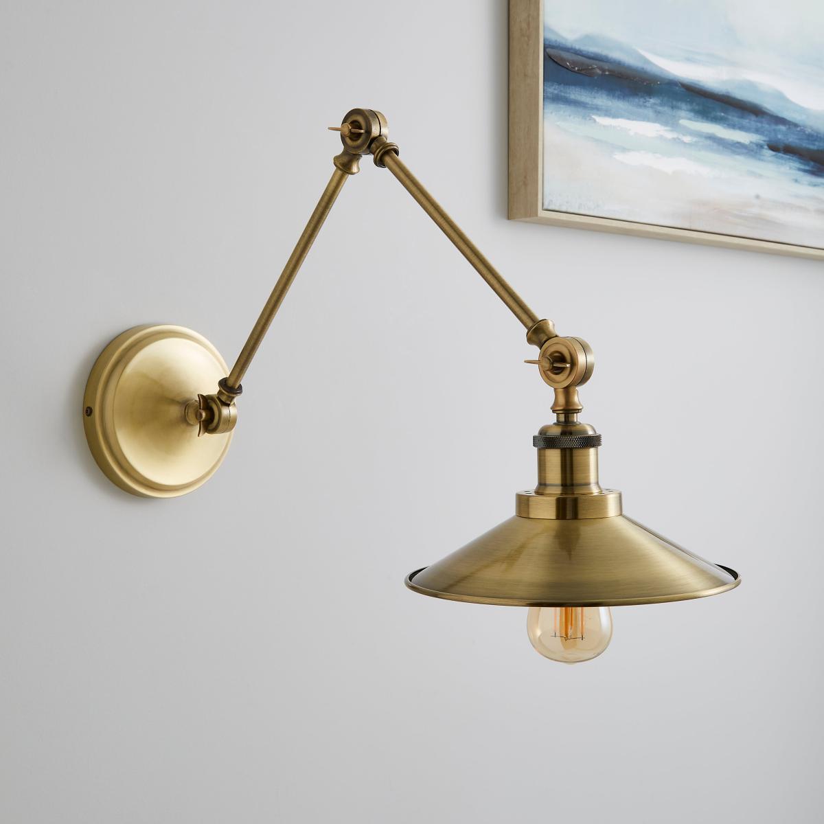 Churchgate Langton Adjustable Wall Light Gold – image 2