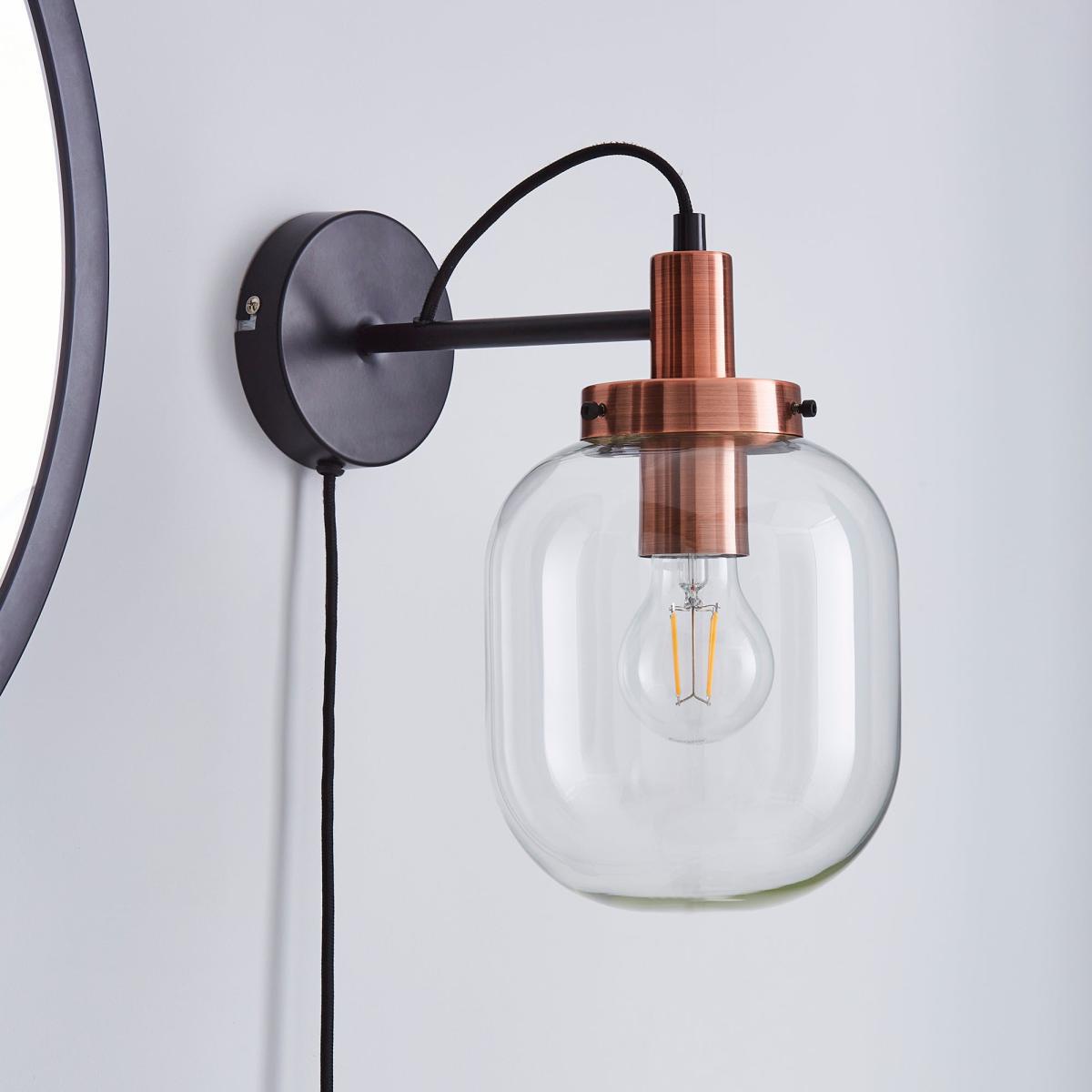Dayo Easy Fit Plug In Wall Light Clear – image 2