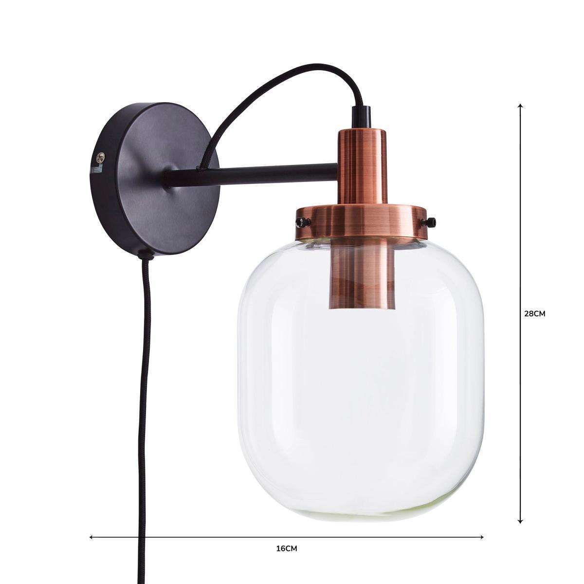 Dayo Easy Fit Plug In Wall Light Clear – image 6