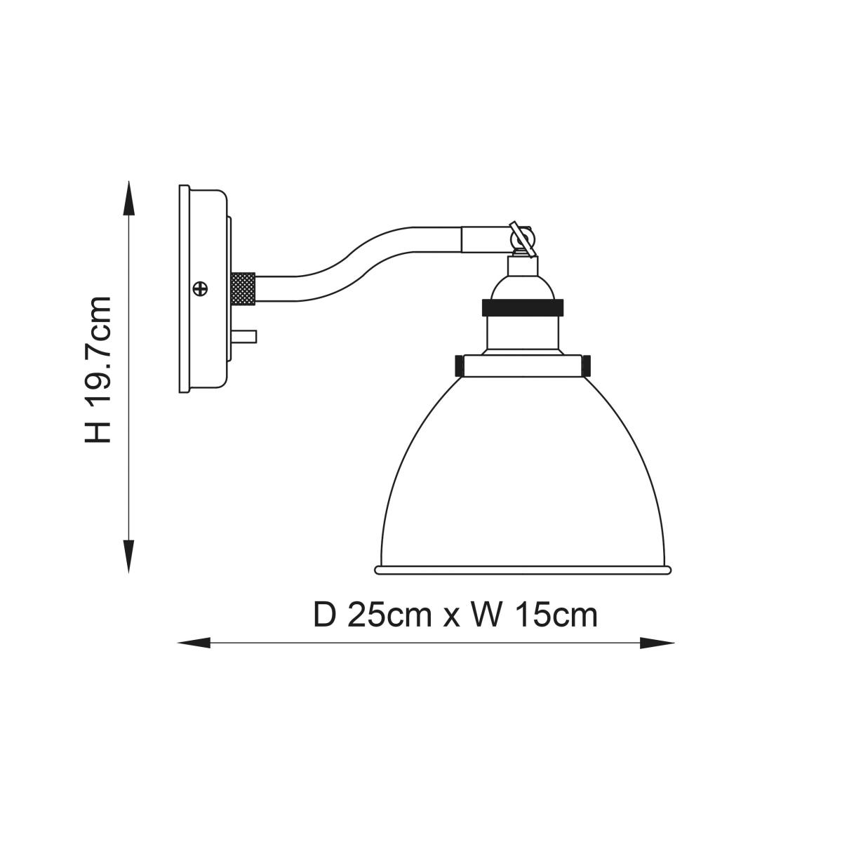 Vogue Elijah Industrial Adjustable Wall Light Taupe – image 4