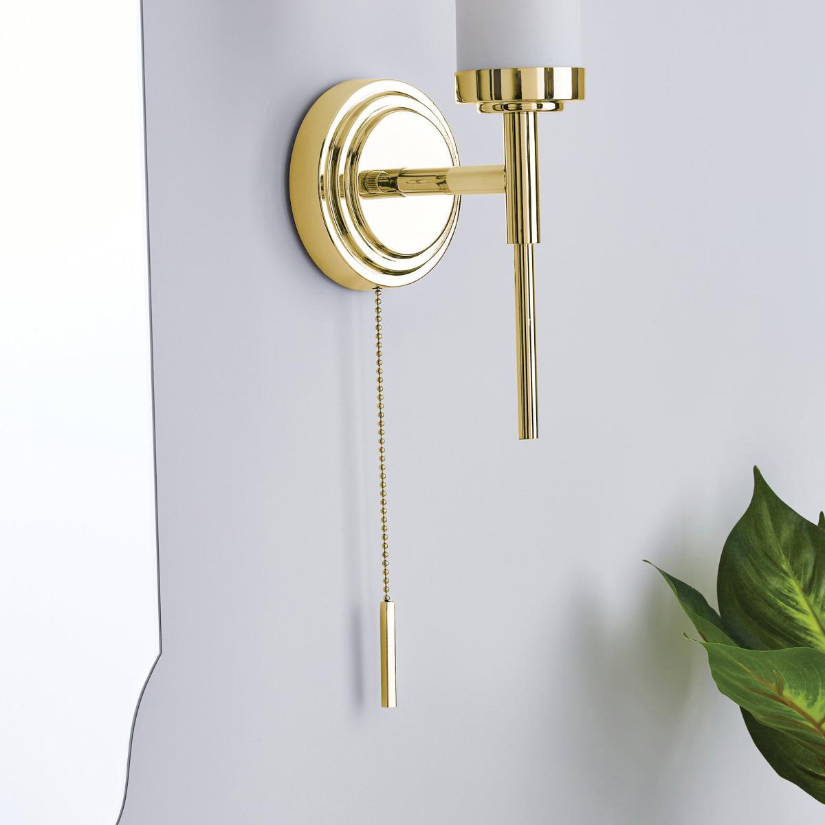 Dorma Harring Bathroom Wall Light Brass – image 5