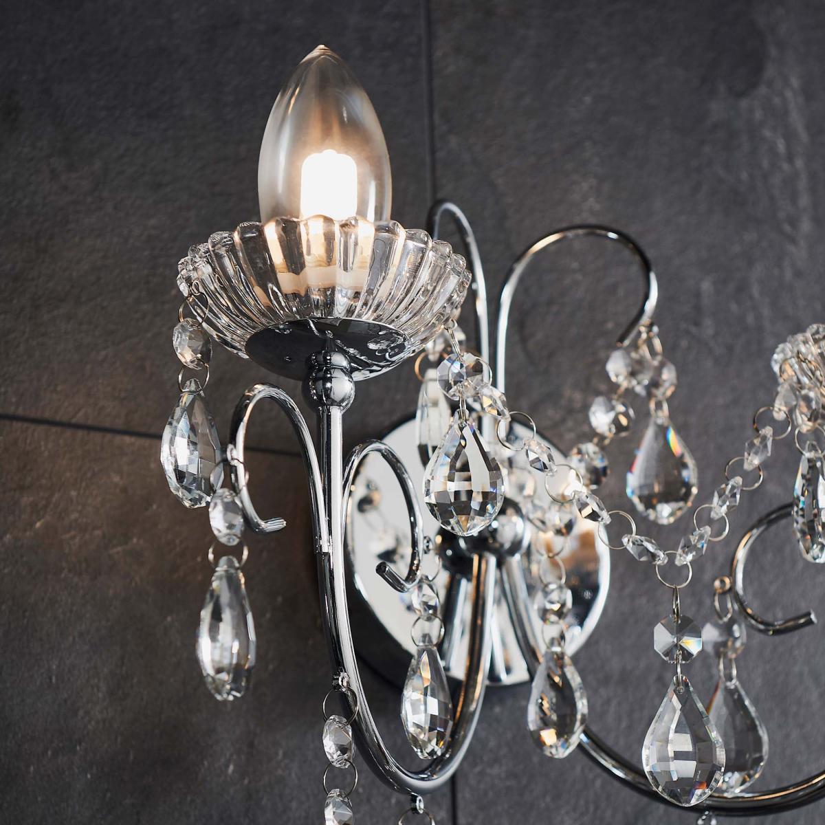 Vogue Tabitha 2 Light Wall Light Chrome – image 3