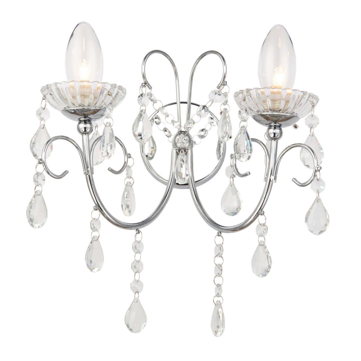 Vogue Tabitha 2 Light Wall Light Chrome – image 6