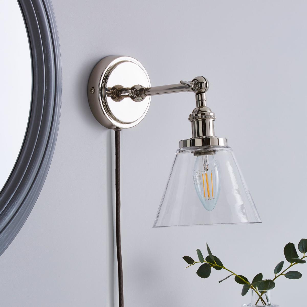 Dorma Purity Nickson EasyFit Plug-In Wall Light Chrome – image 2