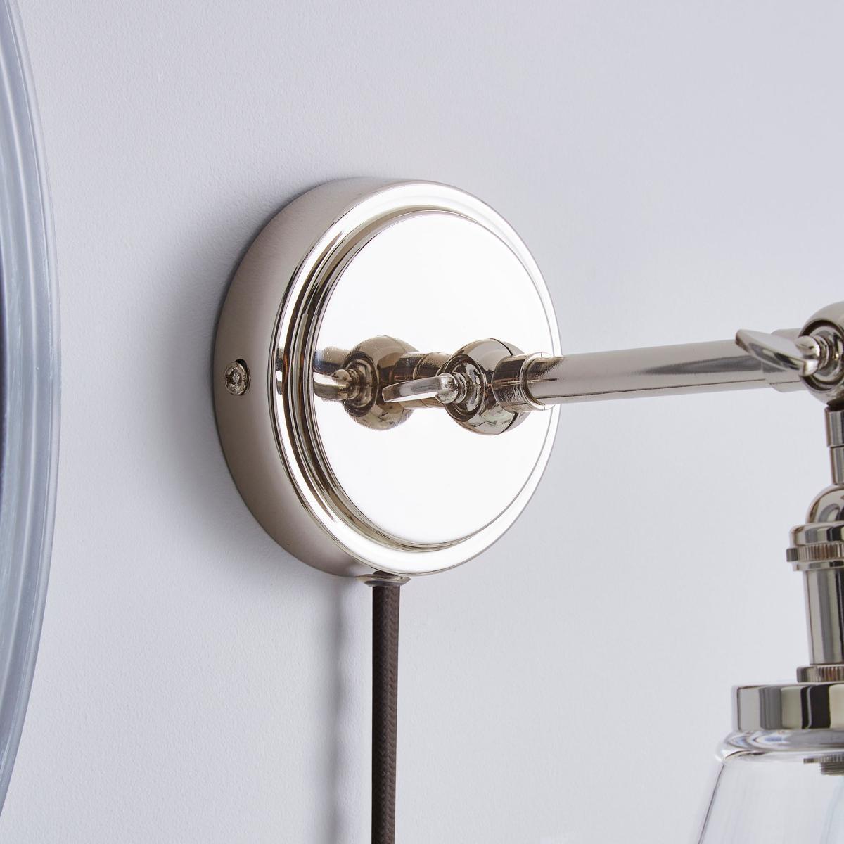 Dorma Purity Nickson EasyFit Plug-In Wall Light Chrome – image 4