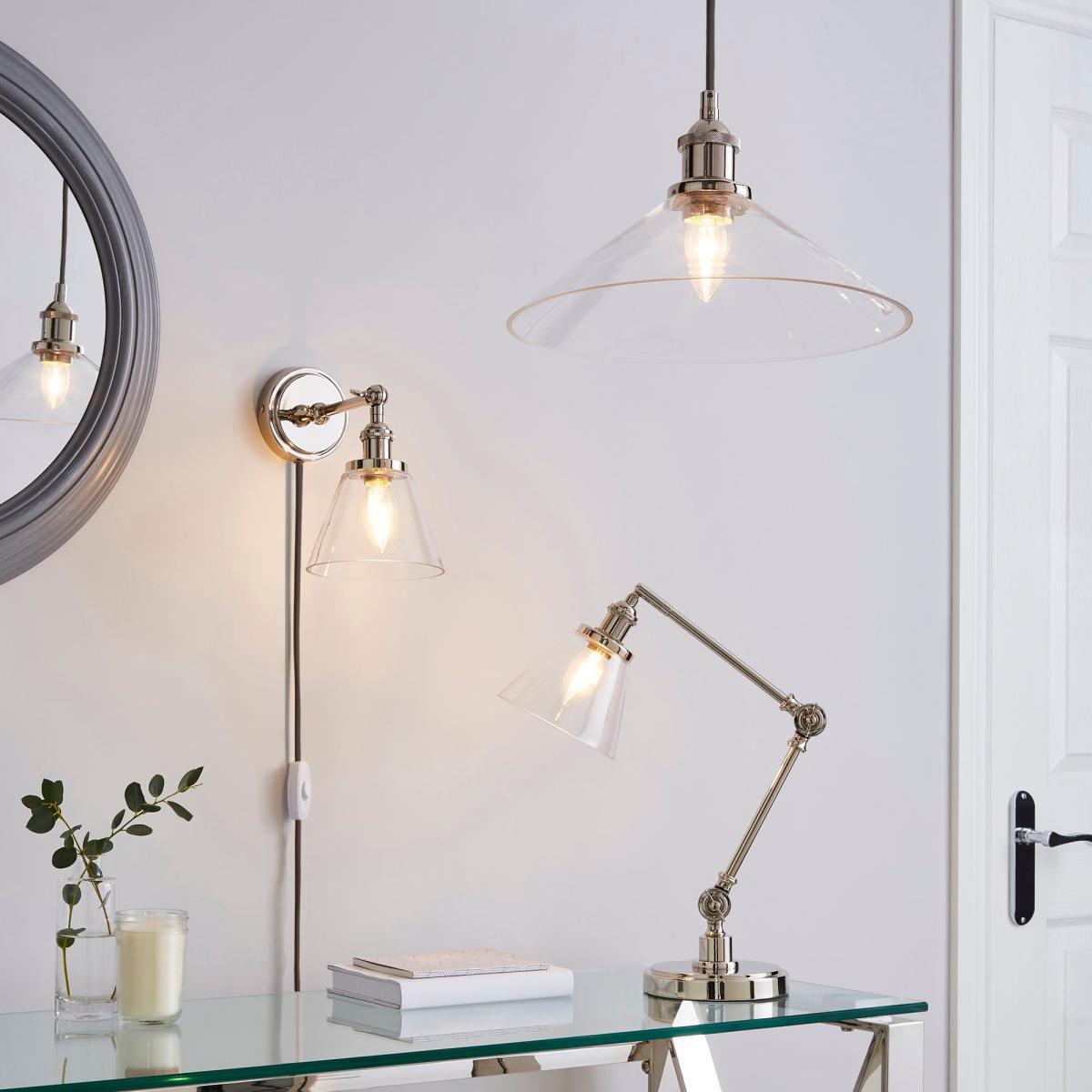 Dorma Purity Nickson EasyFit Plug-In Wall Light Chrome – image 7