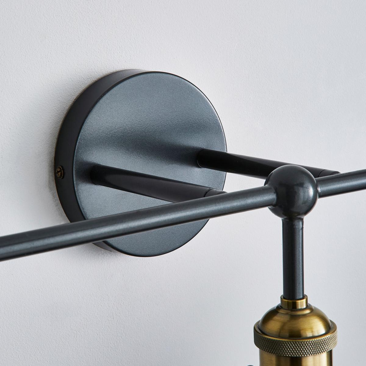 Logan Grey 3 Light Wall Light Grey – image 4