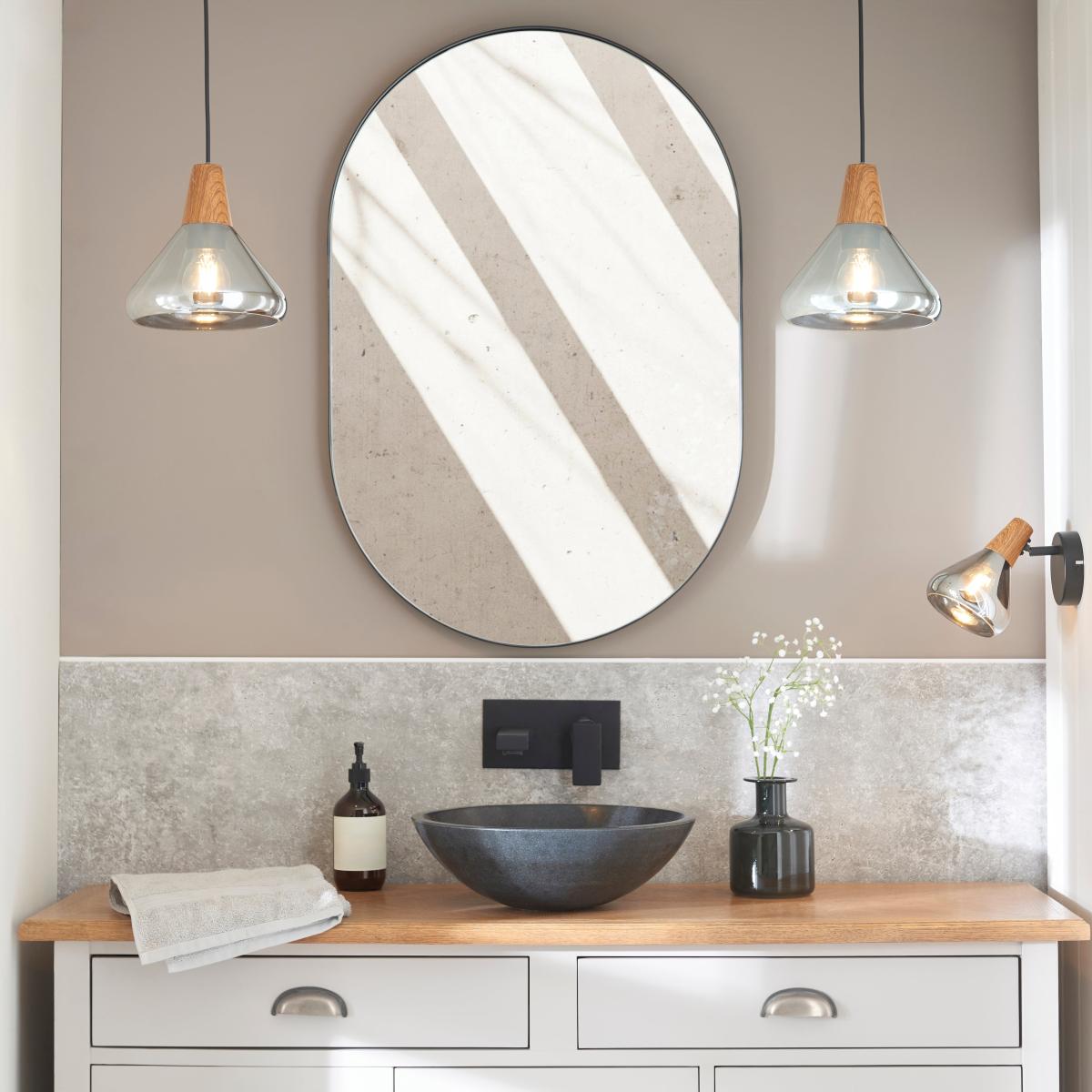 Wolston Bathroom Adjustable Wall Light Smoke – image 6