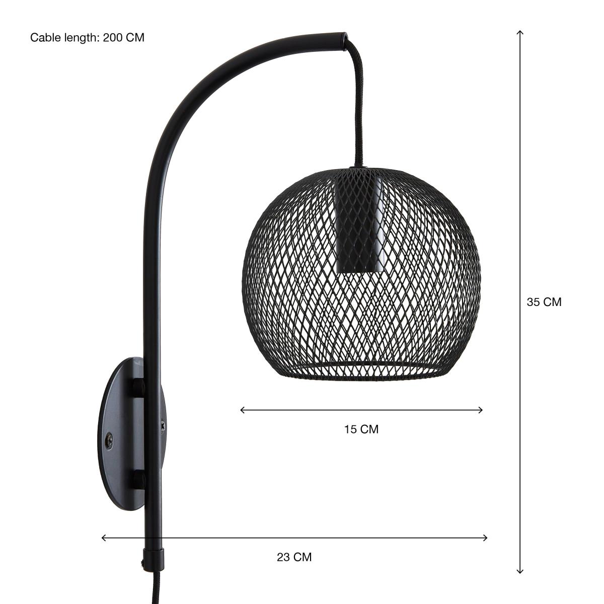 Harrison Easy Fit Plug In Wall Light Black – image 6