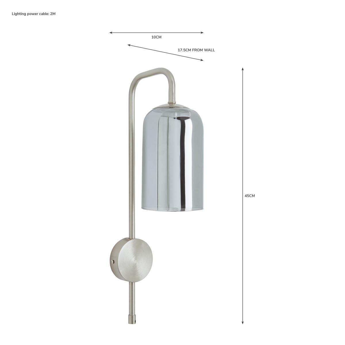 Palazzo Chrome Easy Fit Plug In Wall Light Chrome – image 6