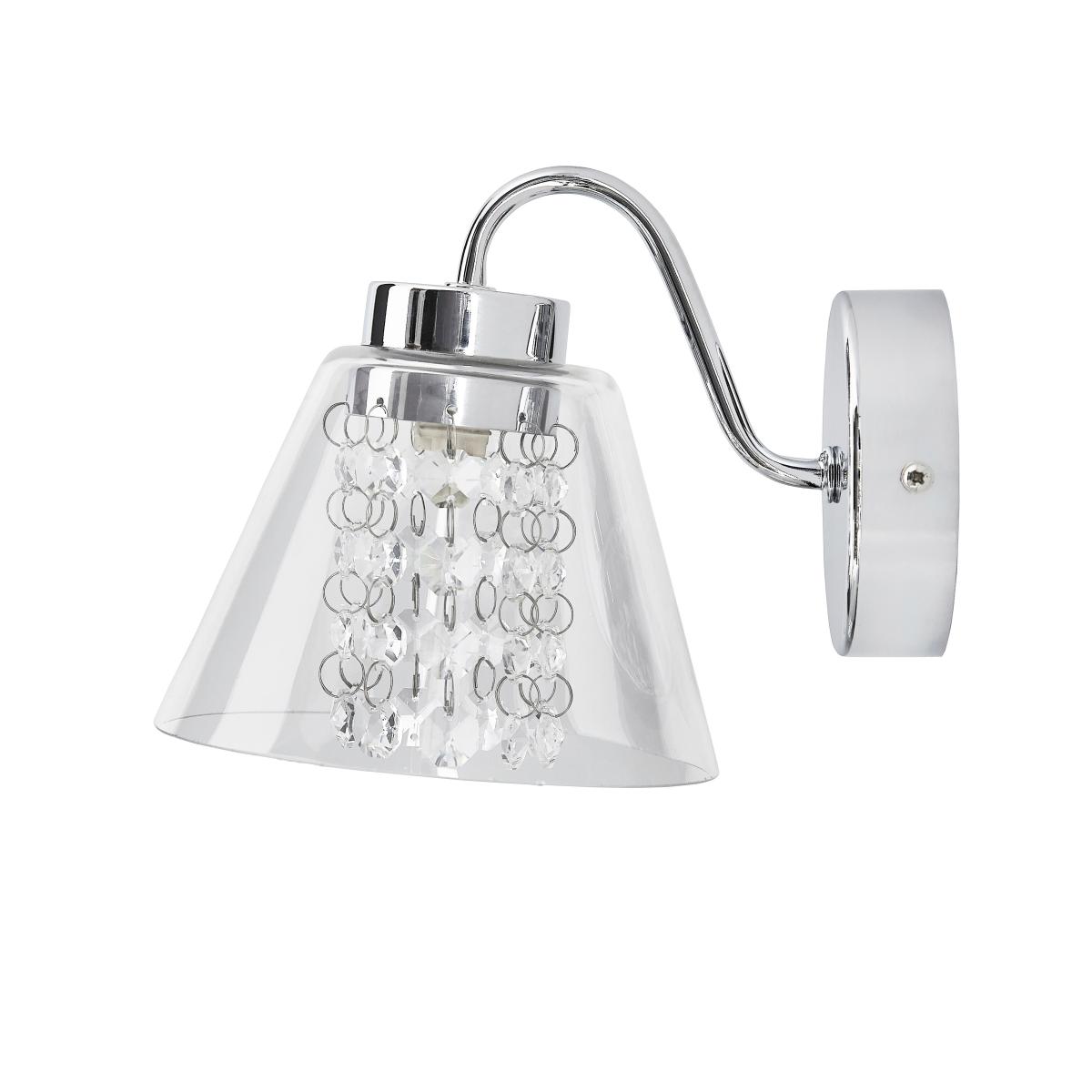 Tyara Chrome Crystal Detail Wall Light Silver – image 4