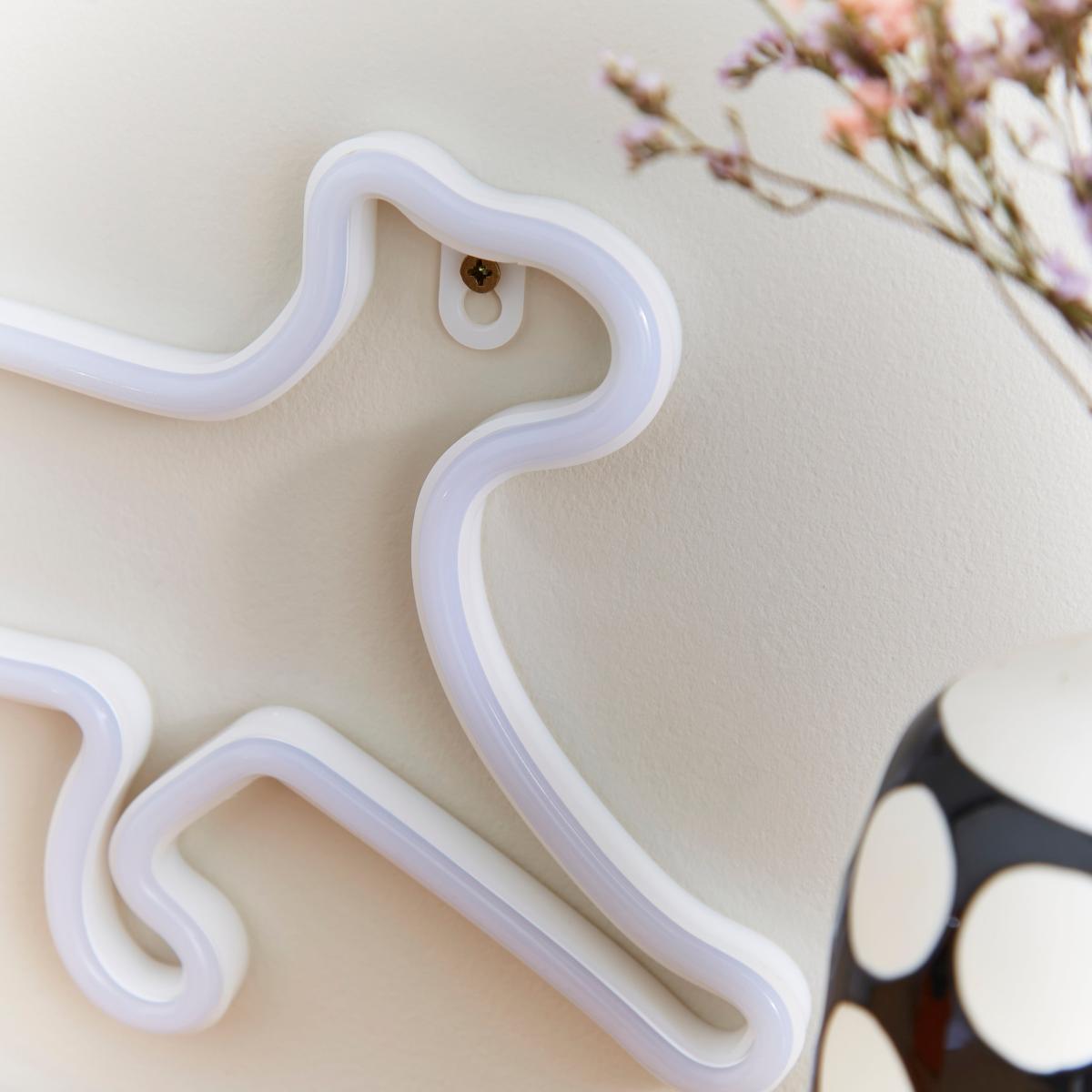 Cat Neon Sign White – image 3