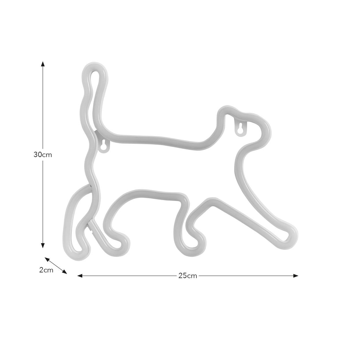 Cat Neon Sign White – image 5