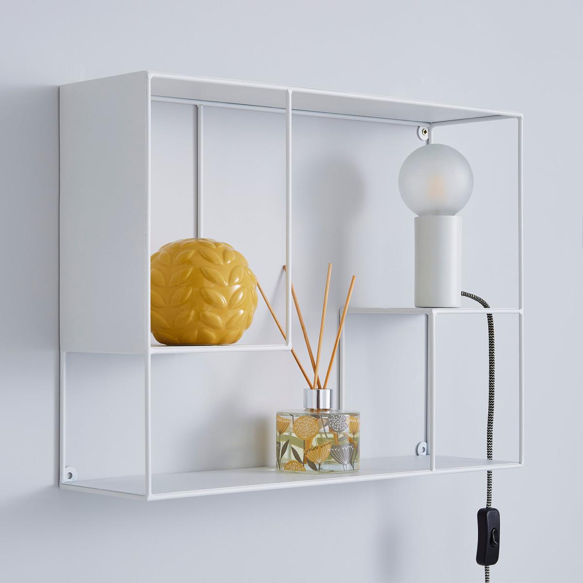 Bradford Shelf Wall Light with Magnetic Bulb Holder Matt Black – image 2