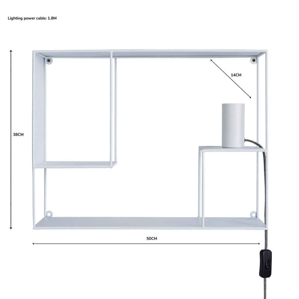 Bradford Shelf Wall Light with Magnetic Bulb Holder Matt Black – image 6