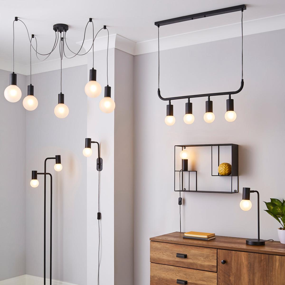 Bradford Shelf Wall Light with Magnetic Bulb Holder Matt Black – image 7