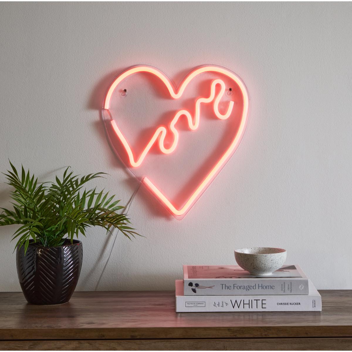 Love Heart Neon Sign MultiColoured – image 1