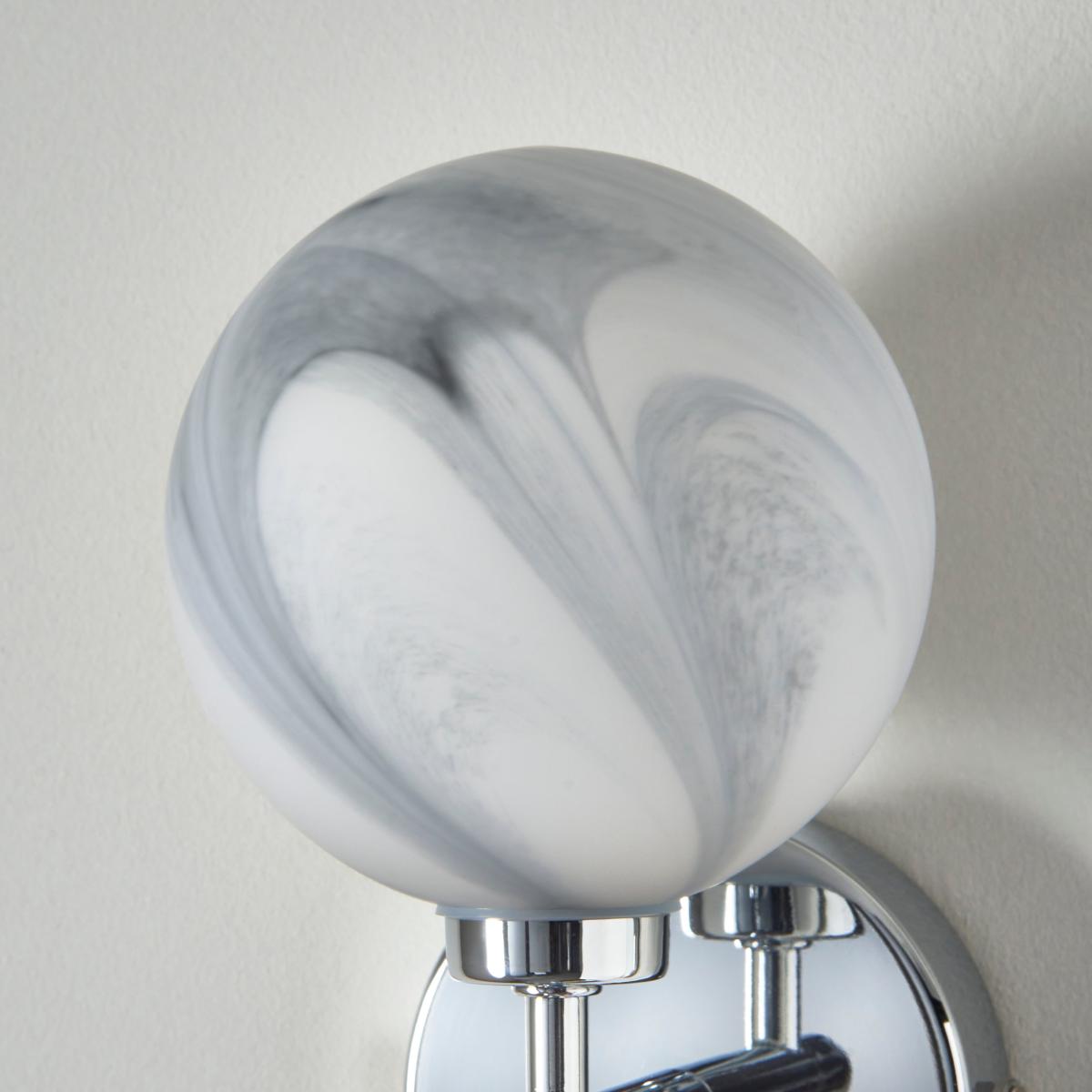 Utopia Bathroom Wall Light Silver – image 3