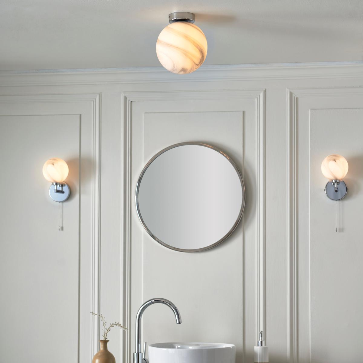 Utopia Bathroom Wall Light Silver – image 7