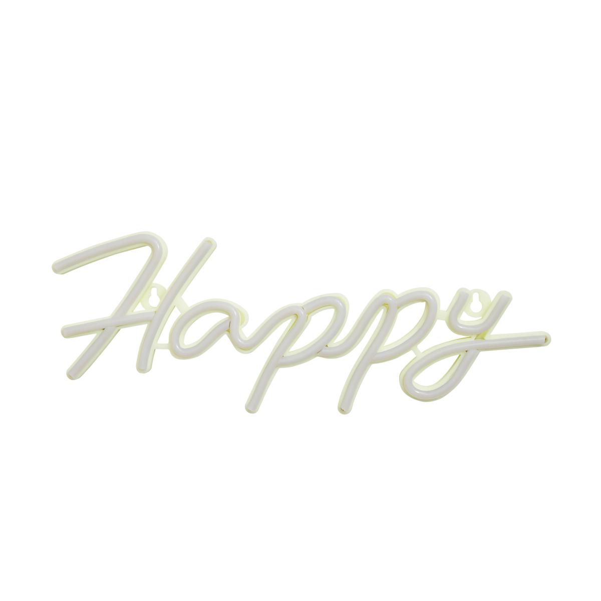 Happy Neon Sign Yellow – image 4