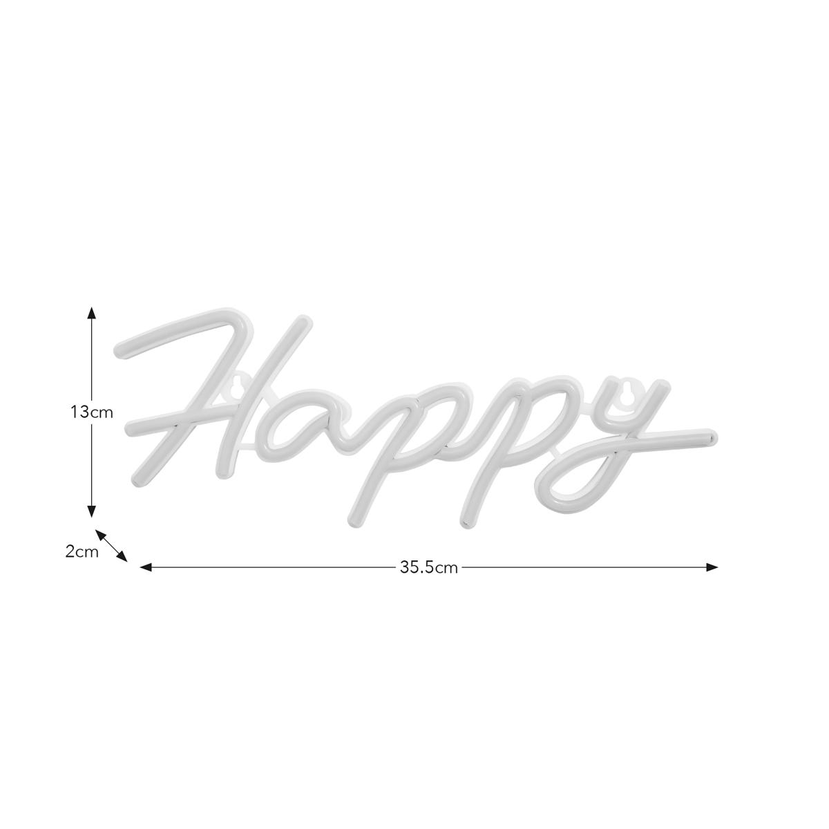 Happy Neon Sign Yellow – image 5
