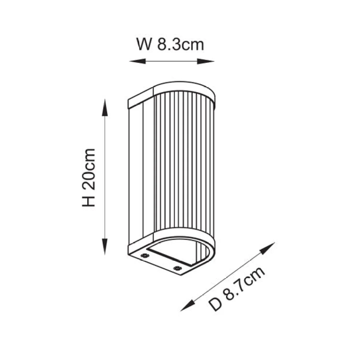 Vogue Hadley Ribbed Wall Light – image 7