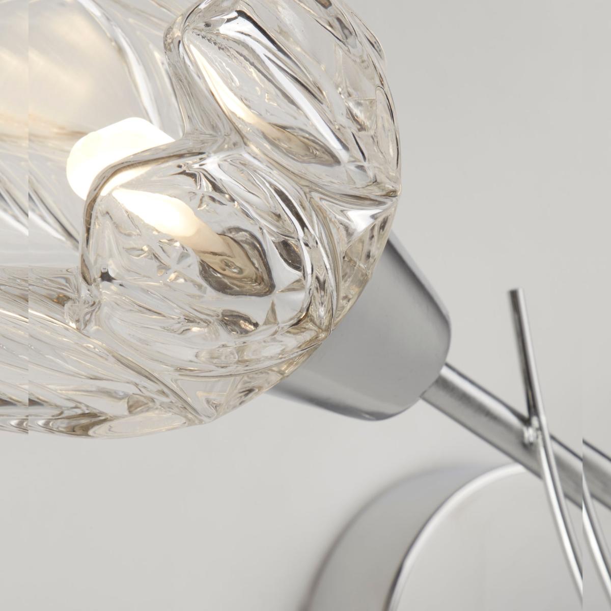 Ceccano Cut Glass Wall Light Chrome and Clear – image 2